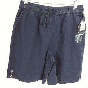Karen Scott Blue Shorts Comfort Waist NWT -18